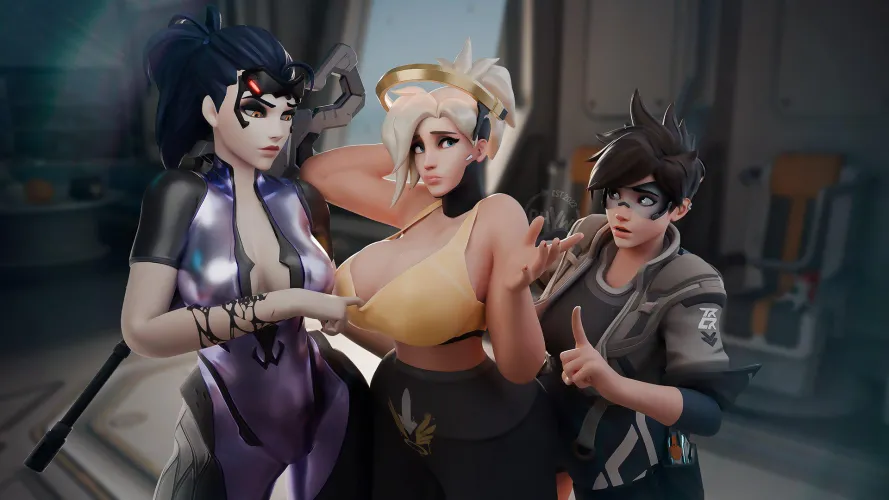 Widowmaker, Mercy & Tracer (Rhyw) [Overwatch]