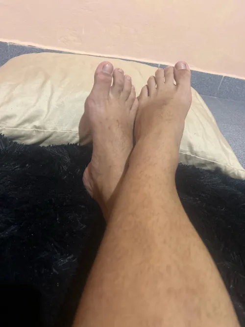 Will you be my beautiful footrest?