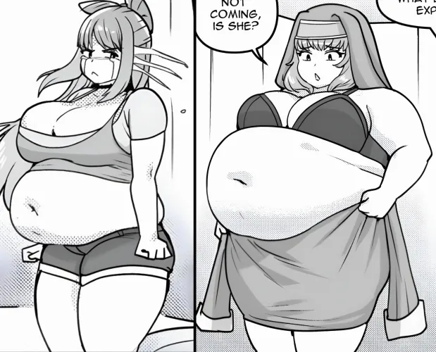 Aika and Tessa belly comparison