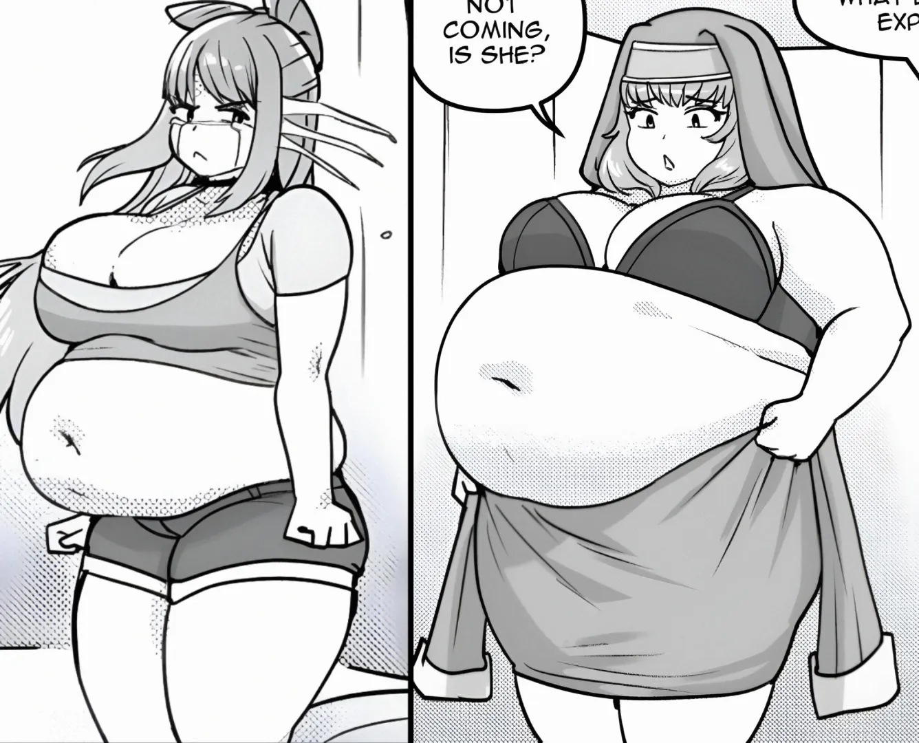 Aika and Tessa belly comparison