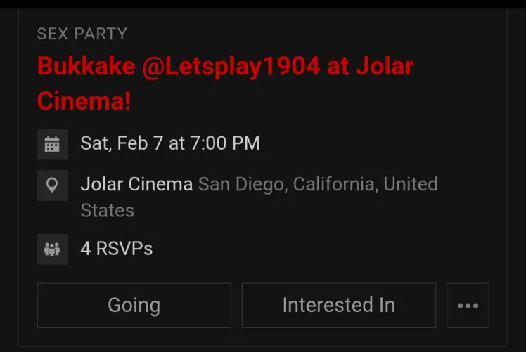 Event planned for Sat., 2/7, @ 7P in Jolars VIP