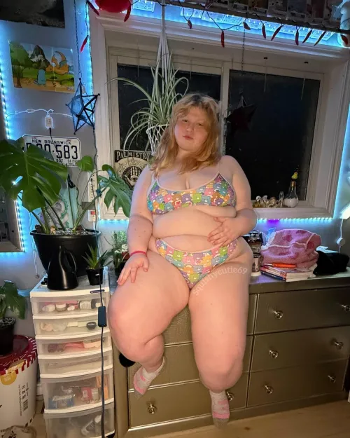 Happy fat girl Friday