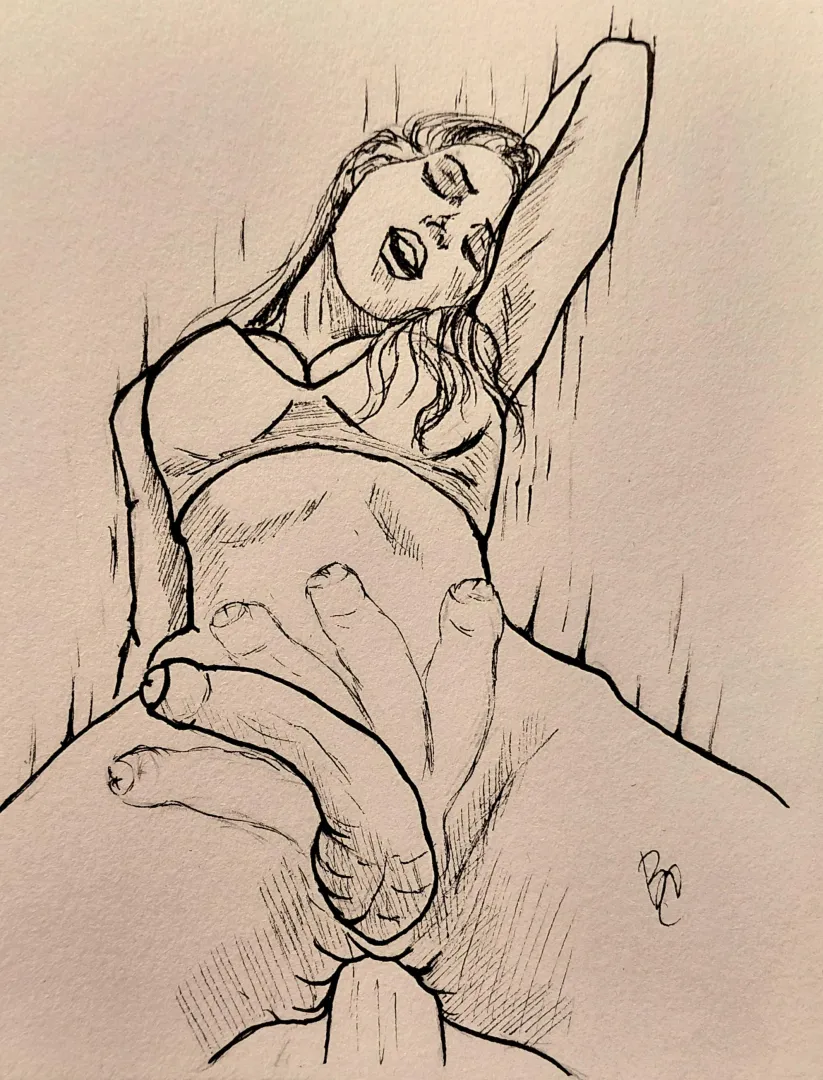 In motion, ink, by me