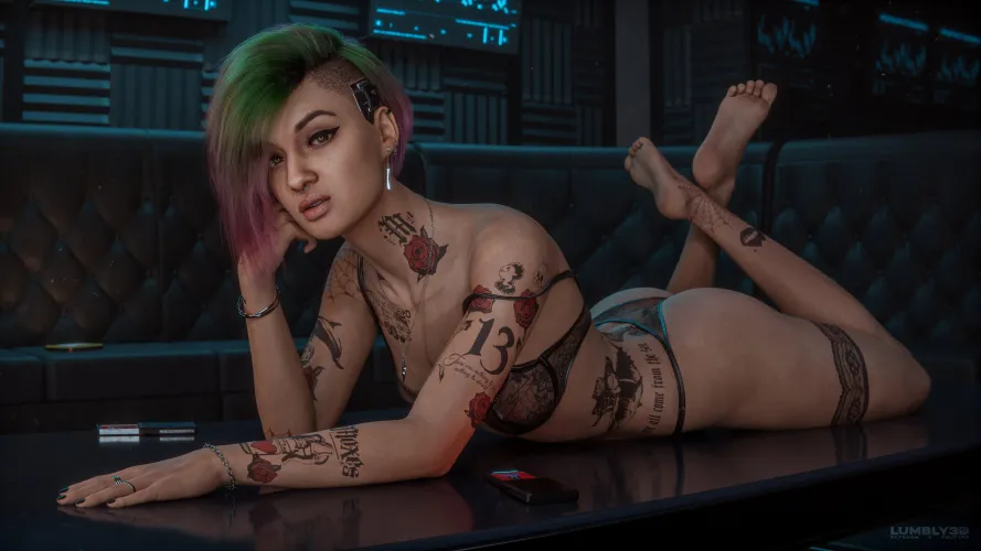 Judy in Black Lace Lingerie (Lumbly3D)