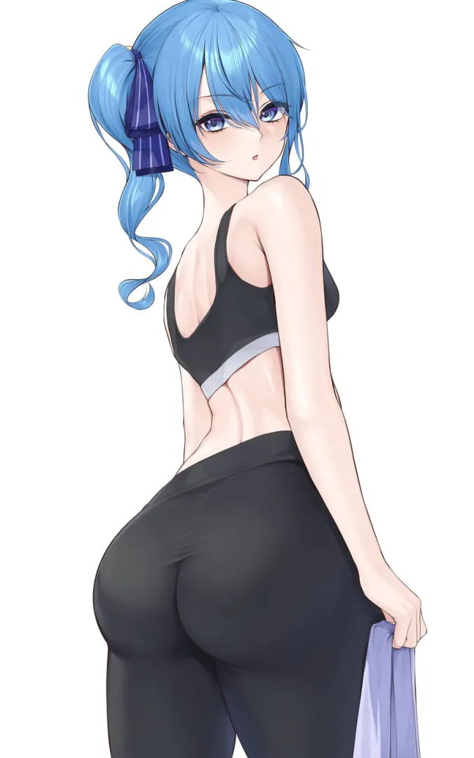 Suisei & Her Yoga Pants Booty [Hololive]