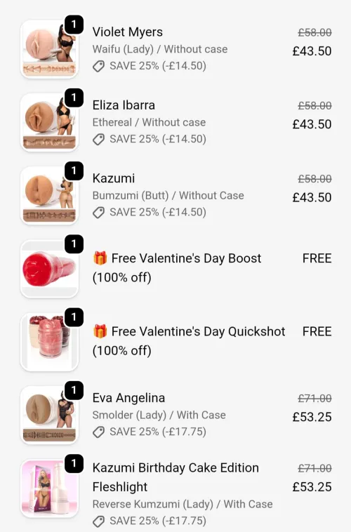Valentines sale order