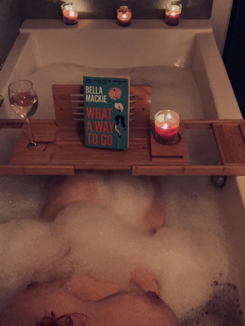 A bath, book and some wine. What more does a girl need?