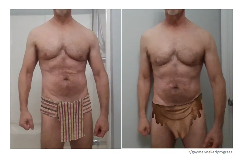 (age 67) Progress about two months apart