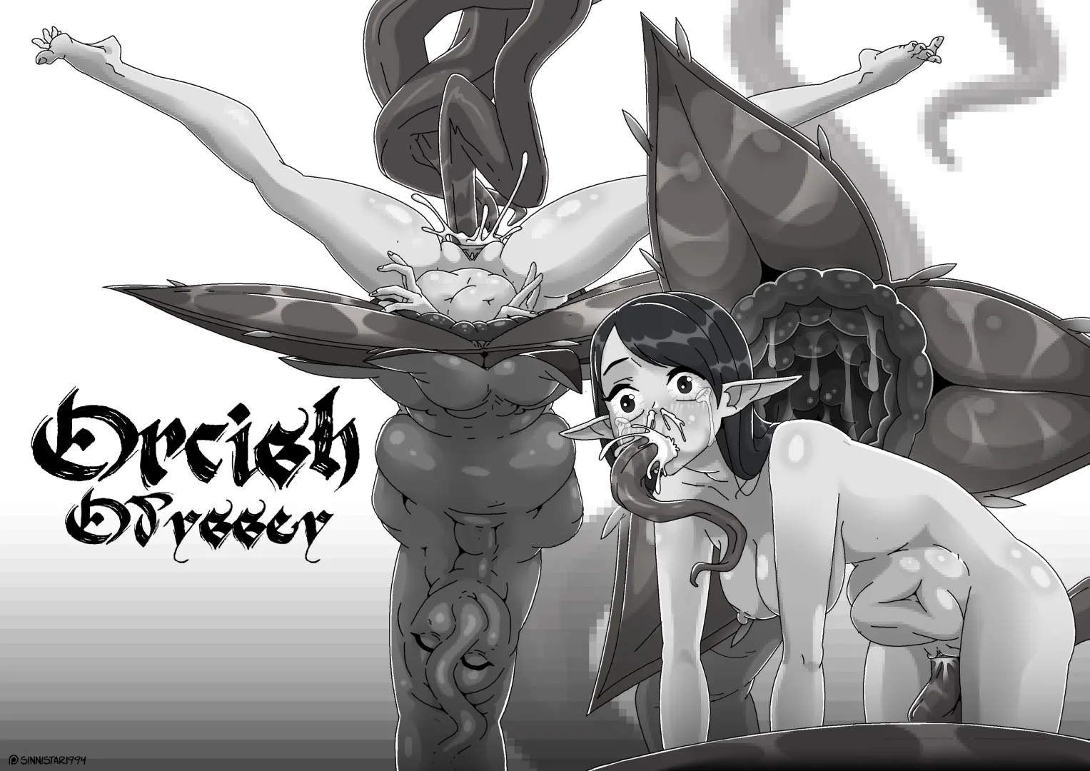 Caught in the Bovine (art by me)