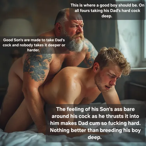 Dad and his boy where he should be