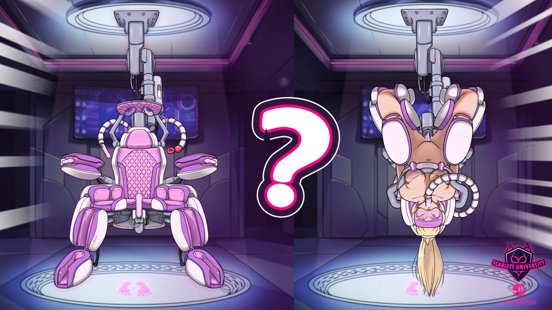 If there was a full-body sex simulator robot like this...but for guys, what features/devices would you want to see? Asking for a friend...[Scarlett University]