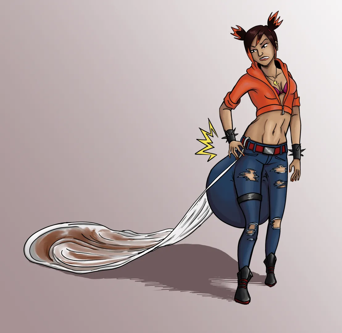 Panty poop wedgie aftermath