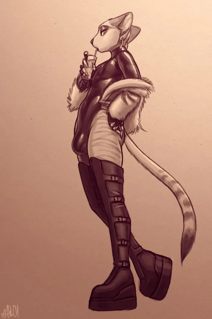 You spot that... Guy? Girl? Cat? at the bar again... (glopossum)