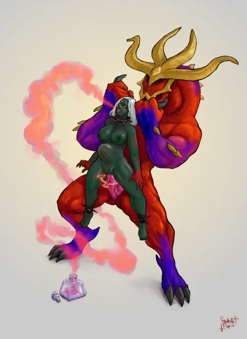 Zammy slut fucked by a lesser demon