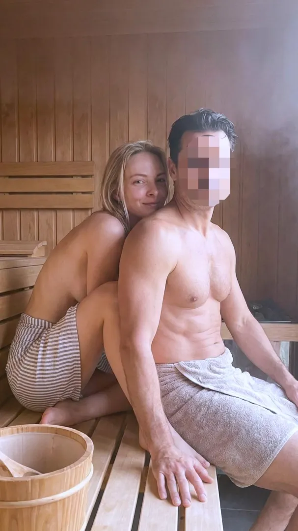 Before the towels drop in the sauna