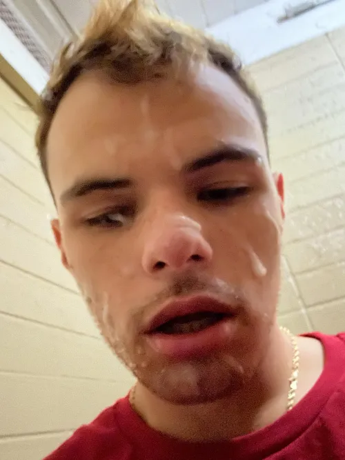 Covered in strangers cum