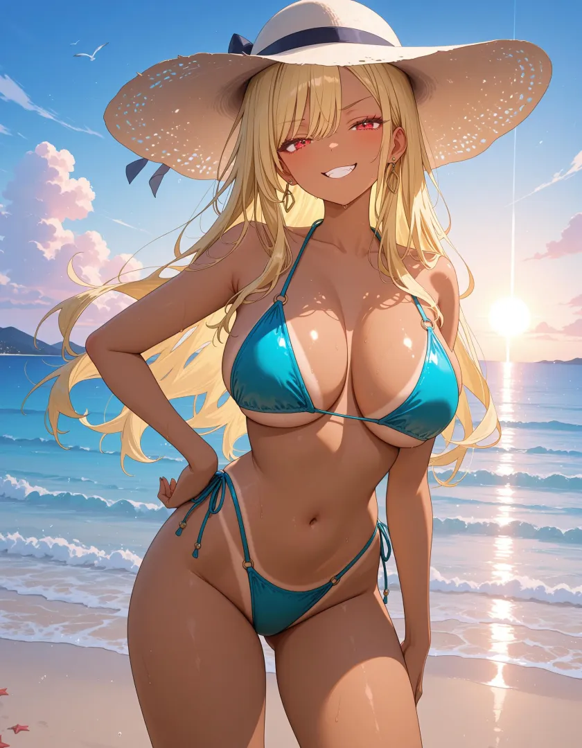 Dating a Gyaru MILF at a beach