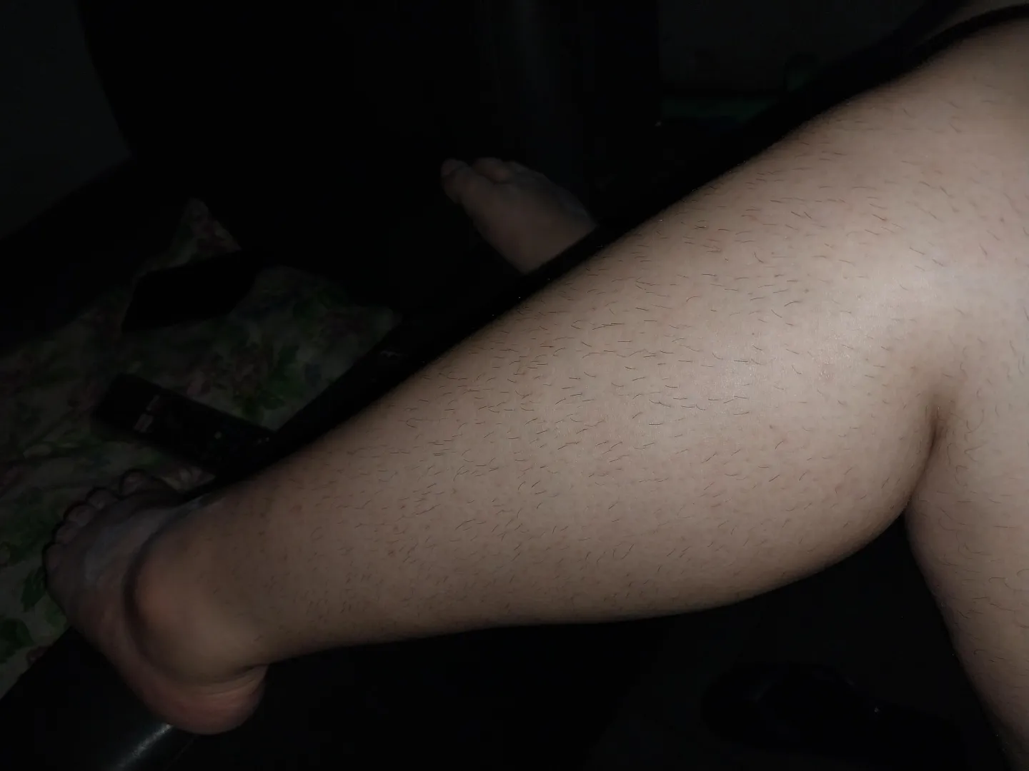 I always relax and exfoliate my legs after a bath