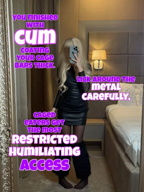 Lick your thick load off the cage bars