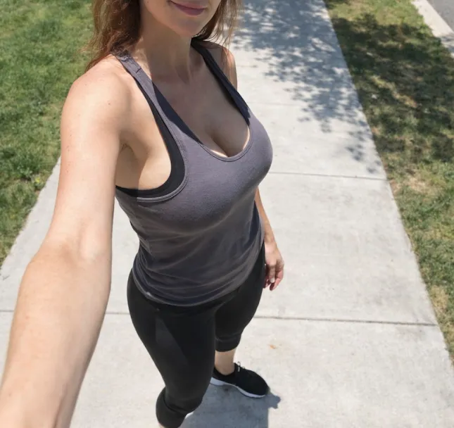 Selfie in tank top