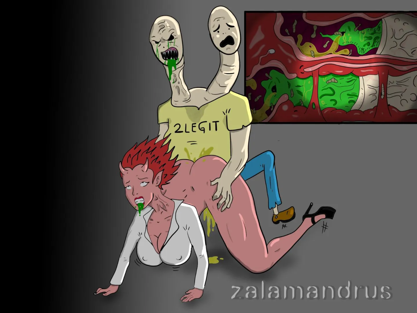 Callie Maggotbone filled to the brim part1 by me (zalamandrus on x.com)