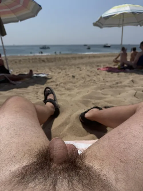 Love showing off my bush at the beach