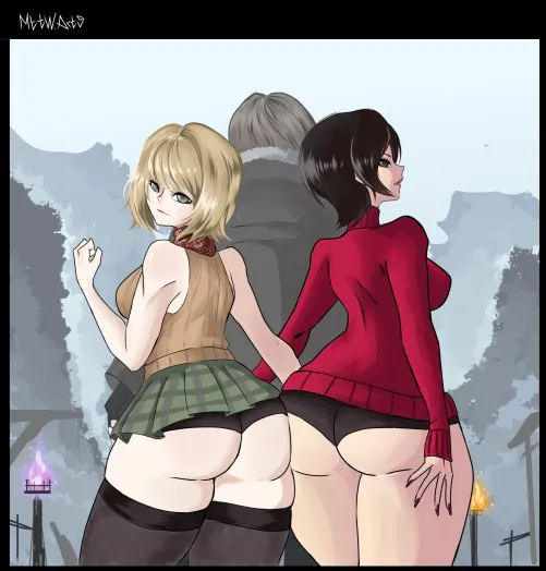 RE4 Ashley and Ada art made by Me (MttW.Arts)