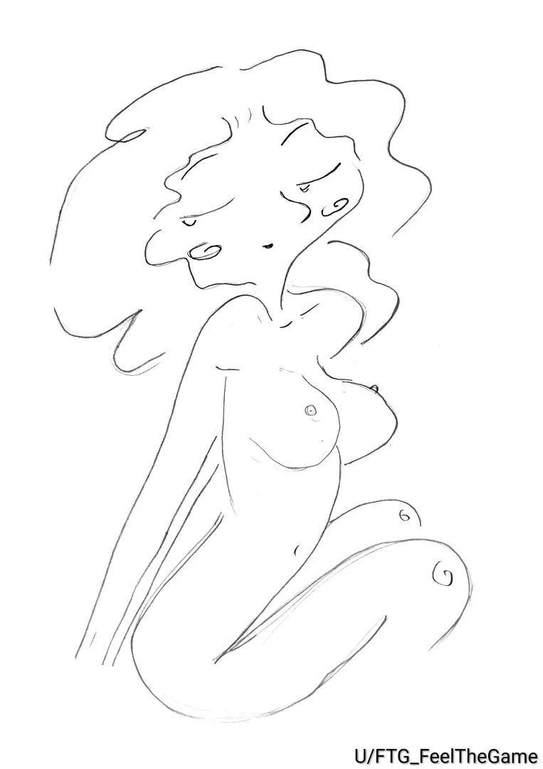 Cute Girl in simple lines