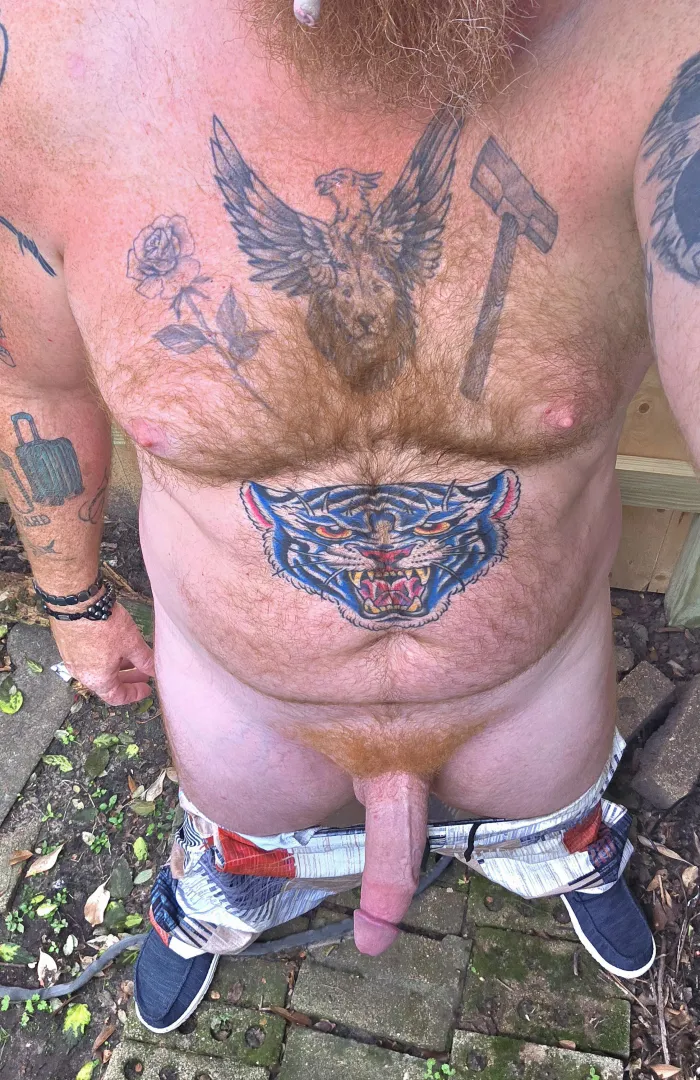 Daddy has his pants down in the backyard...(45)