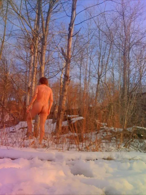 how about a snowy nude hike?