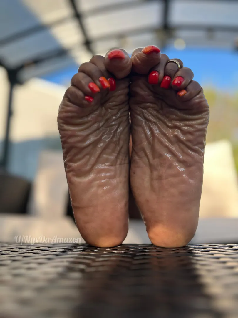 Squeeze it through or rub it up and down?