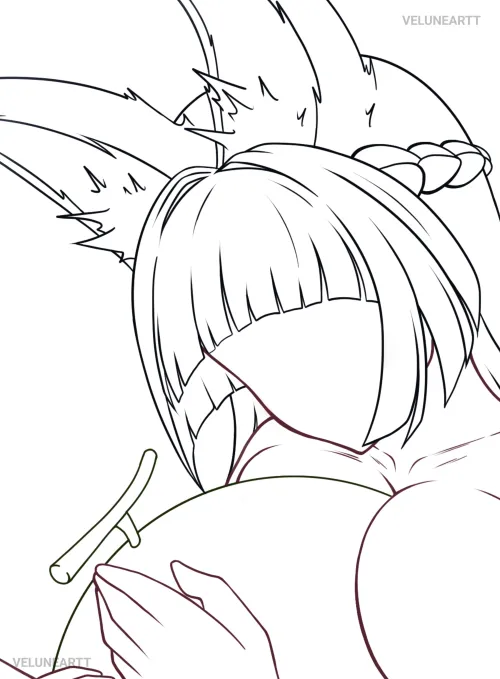 (WIP) Miyabi Illustration