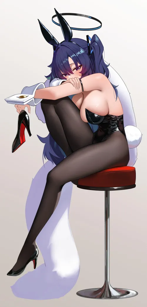 Yuuka on a chair (MCBOX「ハコ」 / MCBOX / Hakosan999) [Blue Archive]