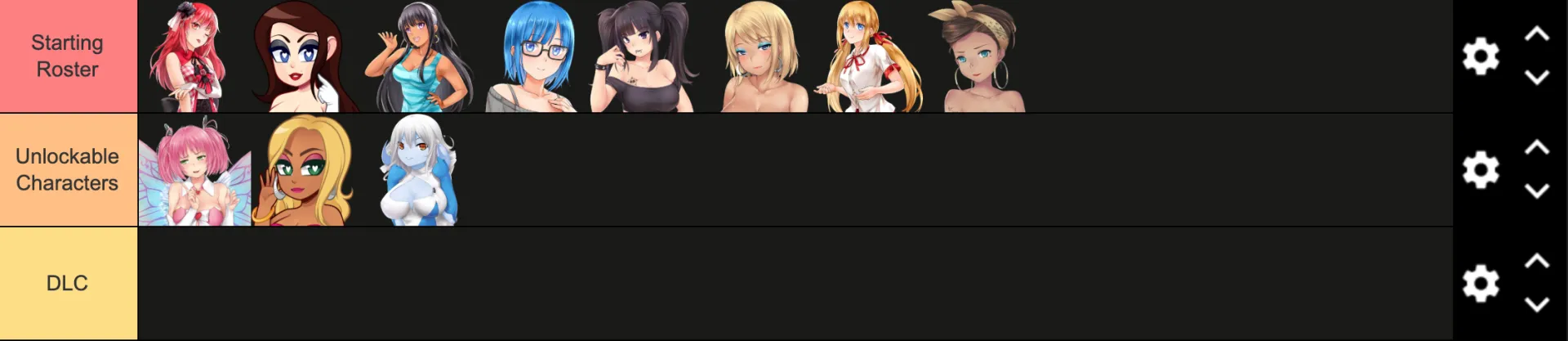 Create a Huniepop Fighting Roster - Day 10