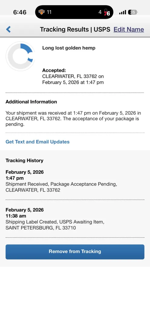 Golden hemp shipping