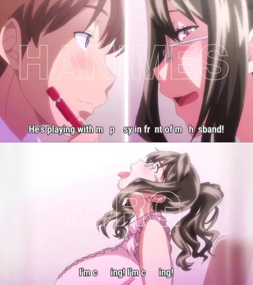 He's playing with my pussy in front of my husband!