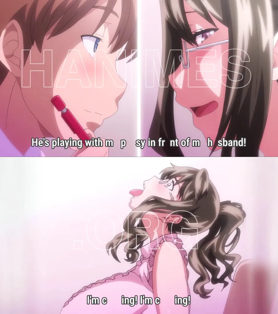 He's playing with my pussy in front of my husband!