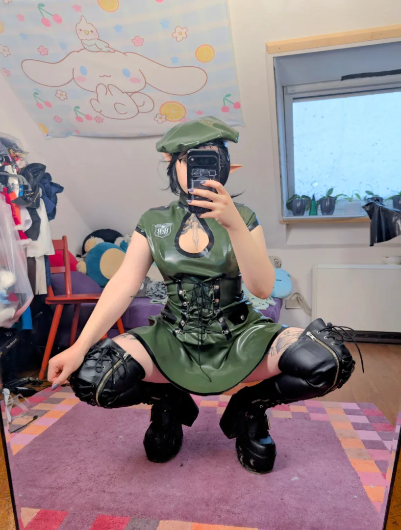 Latex military elf (shiny-succubus)