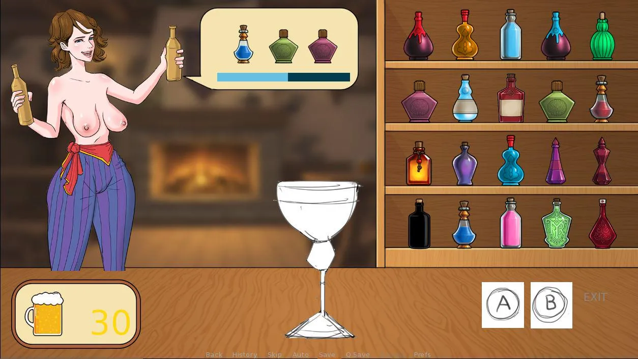 Making a Bartender minigame for my visual novel. Any suggestions? [Sins of the Citadel] (Plarkypuss)