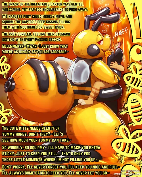 [NBxM] Horfing honey... [Furry] [Goo/Honey] [Inflatable/Pool Toy] [Extreme Kissing] [Bound] [Dubcon] [Credits in Caption]