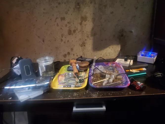 Nook, in the 'stoner den' in our basement