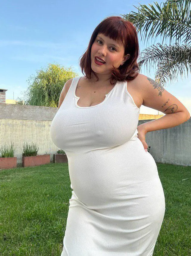 Pokies on white dress