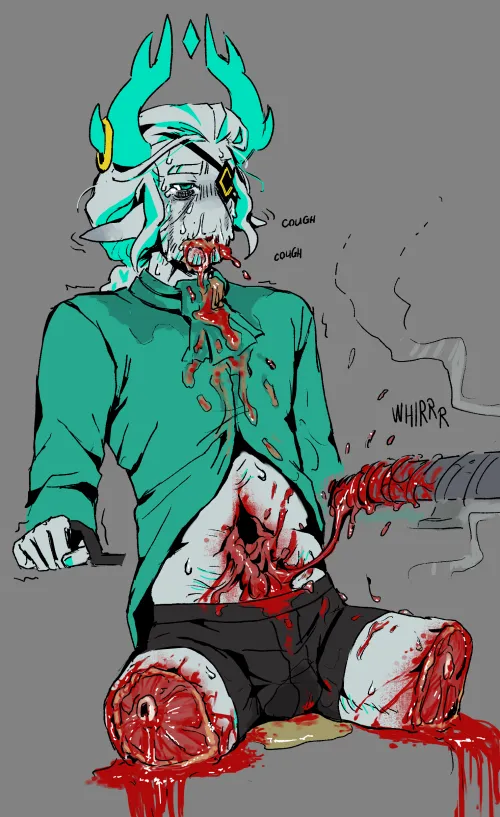 Stomach drilling with legs amputated