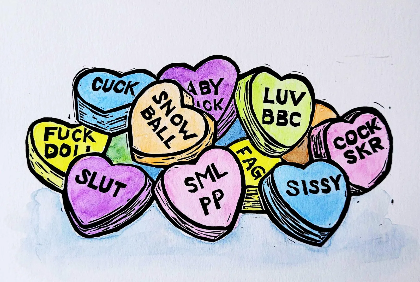 Femdom Conversation Hearts (OC)