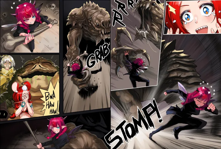 Hololive Wars: Pages 9 and 10 (commissioned by me, art by Cahryos)