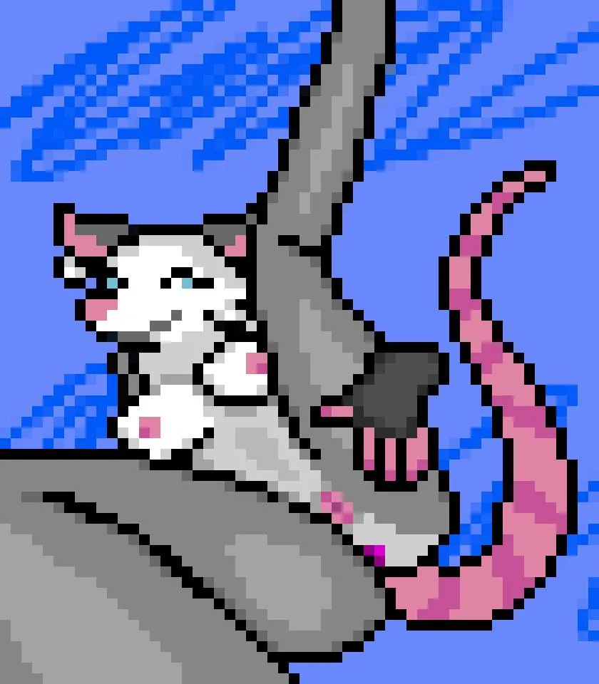 Opossum girl tries to seduce you~ (made by me, comms open ;3)