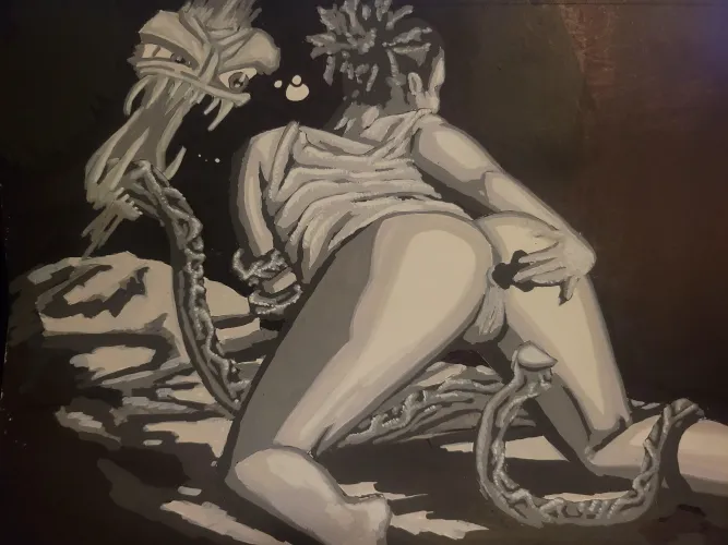 Room for one more, acrylic pen on paper, me(OC)