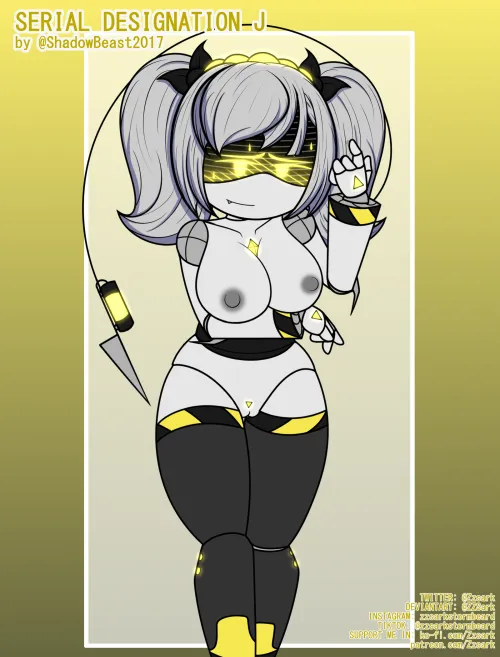 Serial Designation J by @ShadowBeast2017 / At last, the final YCH is done. Thank you all so much for your support, I'm sure next month we'll do the same with a new pose! I'll rest a bit for now and I'll return later. Enjoy!