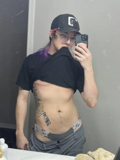 wanted to be a tease and wear panties today