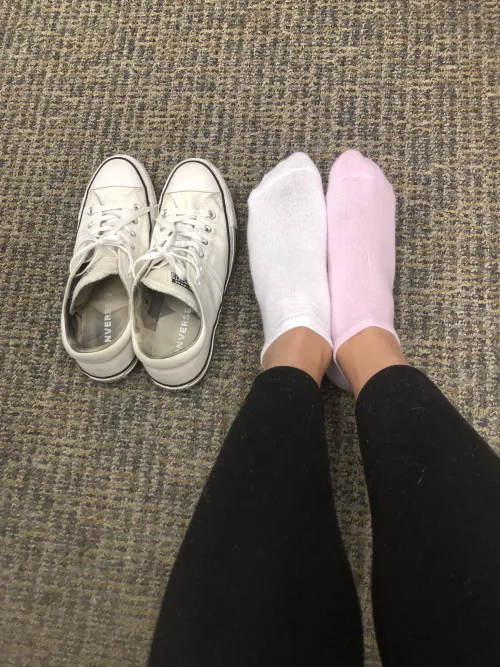 Which sock do you want to cum on?